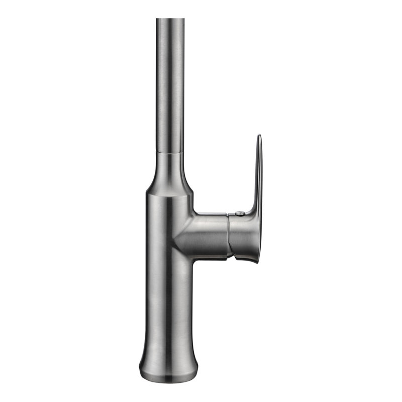 Brushed Nickel Single Handle Pull-Down Kitchen Faucet