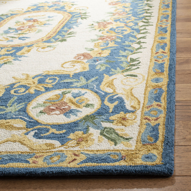 Tapis oriental en laine touffeté à la main Anik, Rond 5 pi