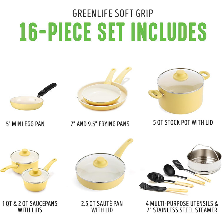 Soft Grip 16-Piece Cookware Set