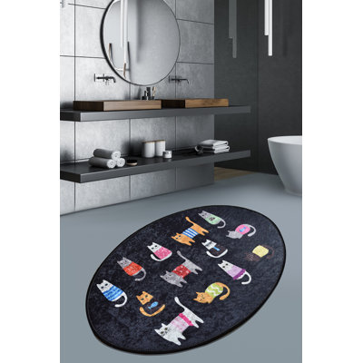 Durable Area Rug, 100% Polyester, 0.4 in Pile Height | Antibacterial, Non-Slip Underside, Machine Washable | Perfect for Living Room, Bedroom, & High-Traffic Areas, Easy Care & Stylish Design