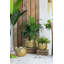 Ensemble de 3 jardinières en métal patiné, L: 17,7 x 17,7 x 11 po, M: 15 x 15 x 10,2 po, 11,5 x 11,5 x 10 po