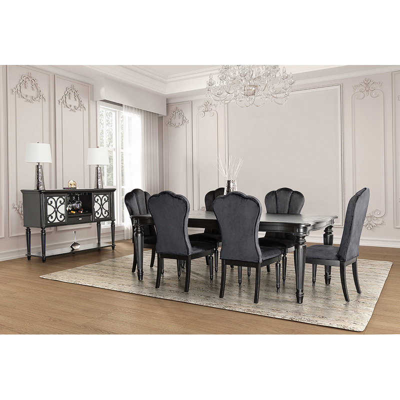 Chaise d'appoint 2Pc, Noir, Noir