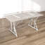 Table de cuisine extensible de style nordique, table de salle à manger extensible, avec base en tréteaux robuste-1382990456-1382990458-1382990462