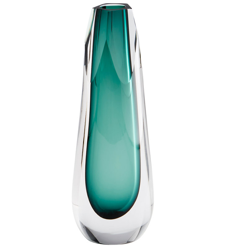 Galatea Glass Table Vase, 10.25" H x 4" W x 3.25" D