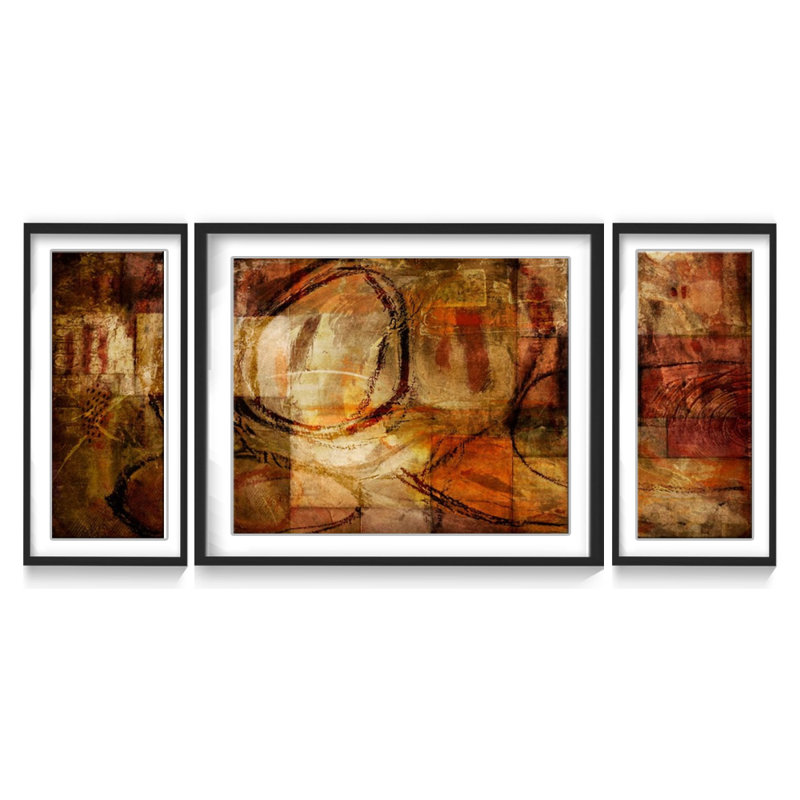 " ETABX III " Graphic Art Set, Black Framed Print, White, 40" H x 60" W