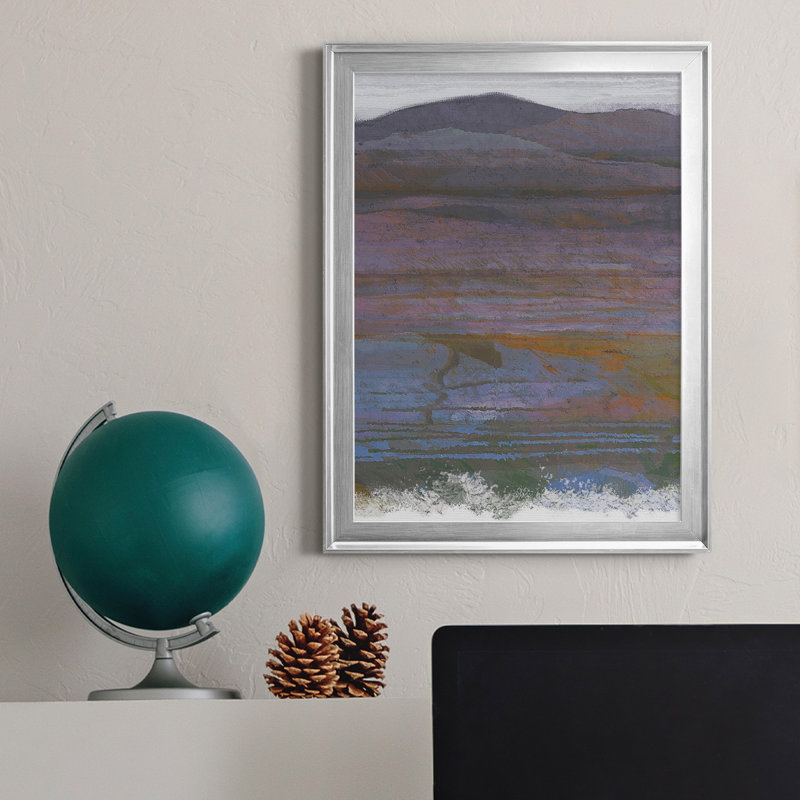 «Majestic Mountains II», reproduction encadrée de qualité supérieure - prête à être accrochée, Argent