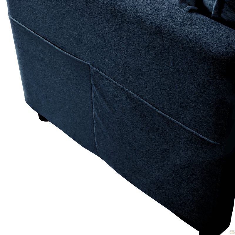 Ensemble de canapé modulaire modulaire, siège surdimensionné en forme de L, 33,46 po H x 109,45 po L x 57,48 po P, 3, Bleu