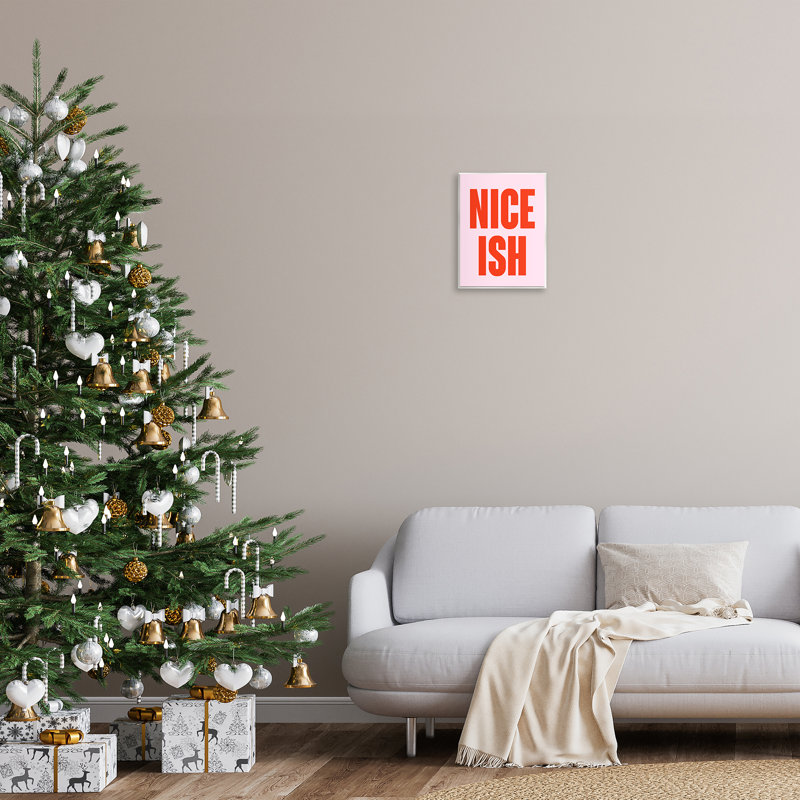 «Nice Ish Pink», art mural sur bois par House of Lulu
