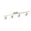 Projecteur sur rail DEL à 4 lampes de 91 cm (3 pi) avec tête orientable, ampoules incluses, intensité variable, câblage fixe, finition nickel brossé-136275865