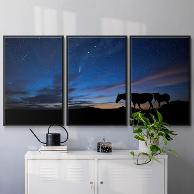 «View At Rest II», peinture sur toile 3 pièces