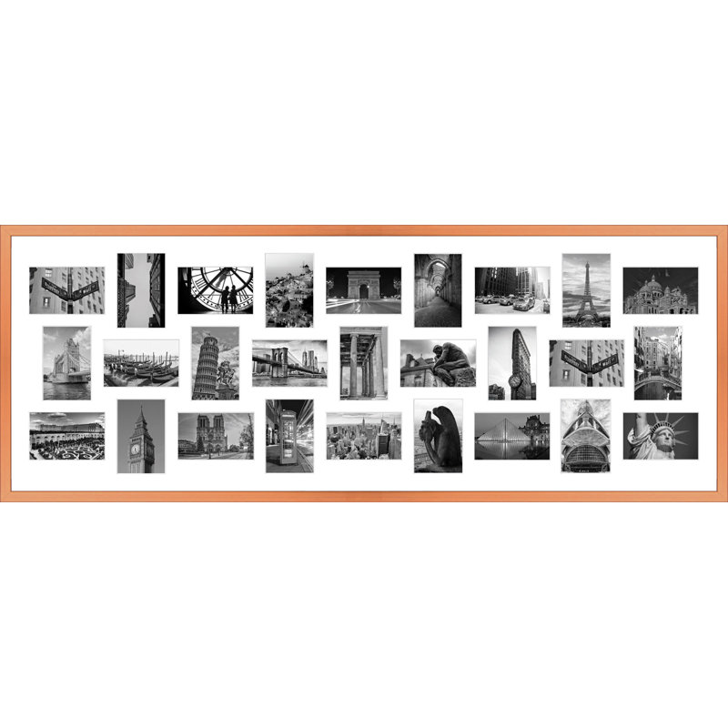 Koloski Wood Picture Frame with Mat, Copper