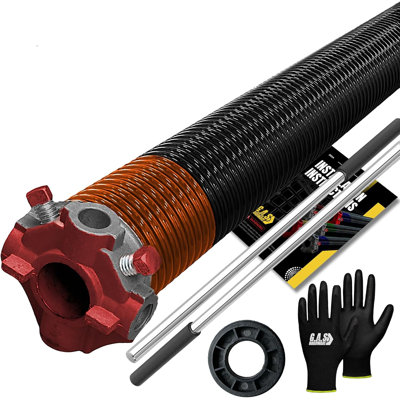 Garage Door Torsion Spring 273 x 2 x 36 with 1" Bushing, Gloves & Winding Bars – Min. 30,000 Cycles