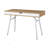 Techni Mobili Modern Multi-Storage Computer Desk, Pine Finish With Durable PVC Laminate And White Steel Legs For Enhanced Durability And Style.