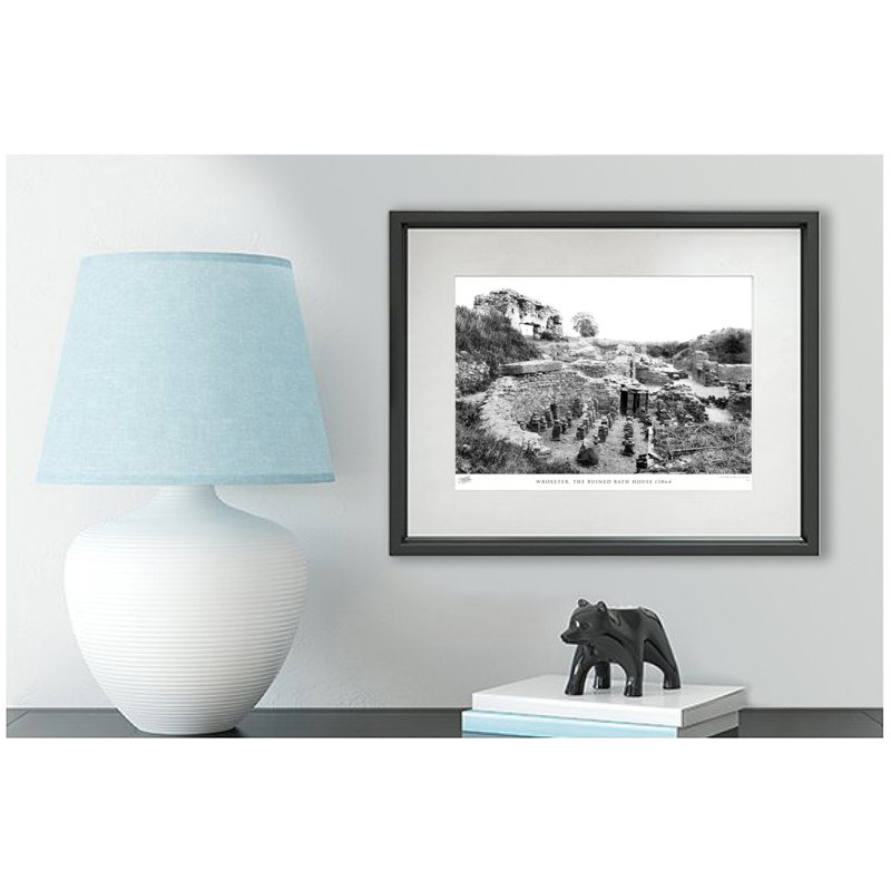 Wroxeter, The Ruined Bath House C1864 - Single Picture Frame Print, 60cm H x 80cm W x 2.3cm D