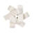 Geometric Orb Marble Decorative Object for Living Room - Modern Sculptural Tabletop Accent Piece for Coffee Table or Home Decoration - 4", White