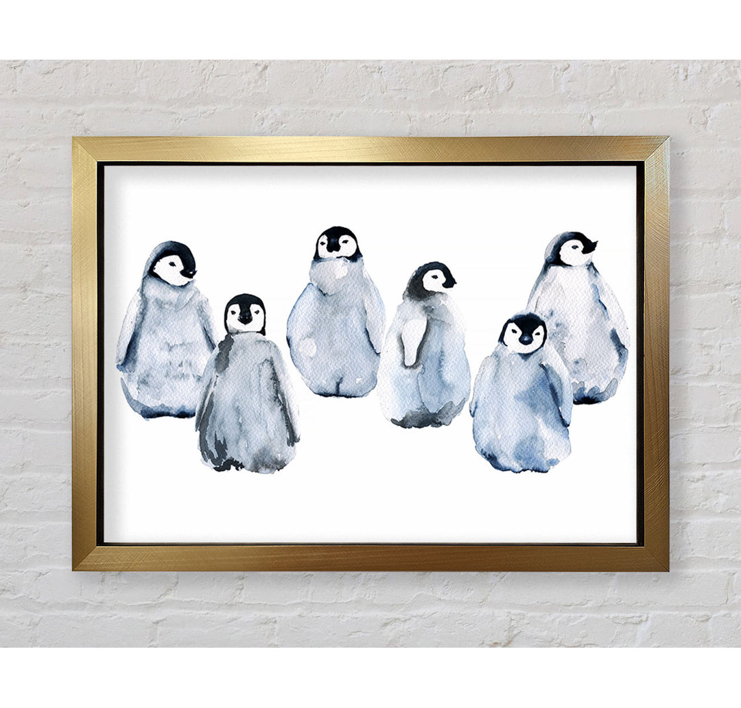 Pinguin-Familie - Einzelner Bilderrahmen Kunstdrucke