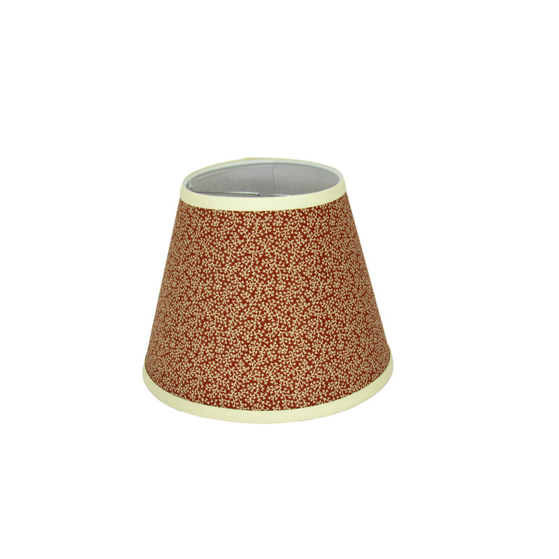 Coral Print Clip-On Lamp Shade, 8" H x 10" W x 10" D