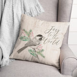 Floral Reversible Throw Pillow
