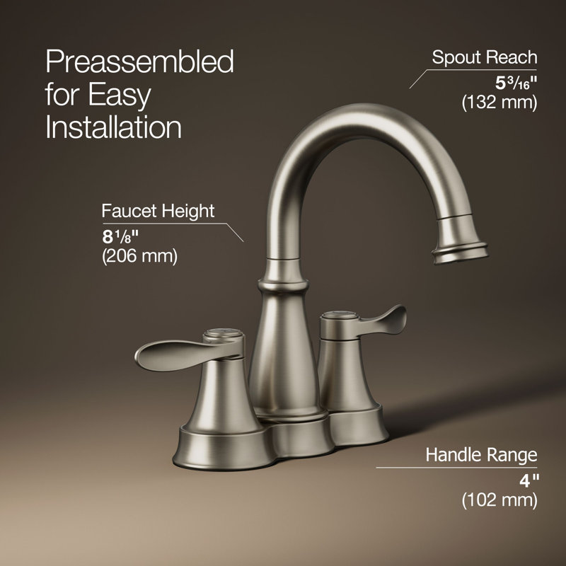 Bellera Centerset Bathroom Sink Faucet, 1.2 Gpm, Chrome