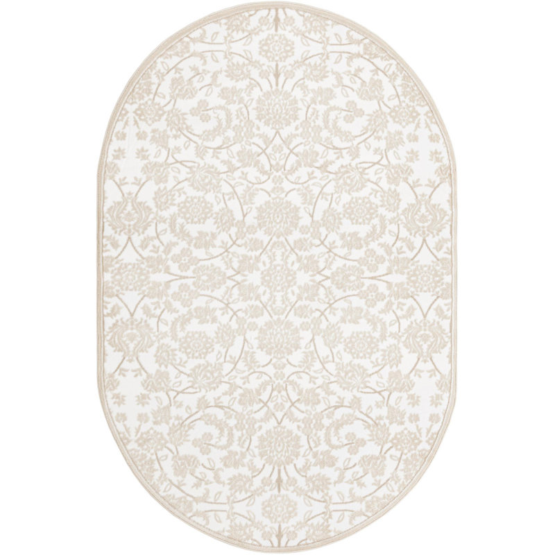 Emigdio Oriental Indoor Rug, Oval 5'3" x 8'