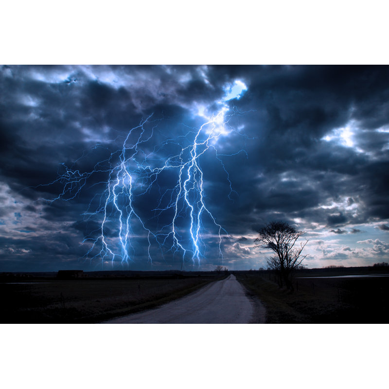 " Stormy Clouds " by Balazskovacs, 32" H x 48" W x 1" D