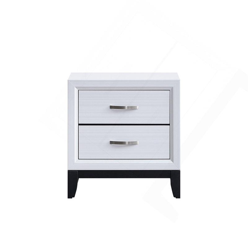 Table de chevet, blanc, Blanc