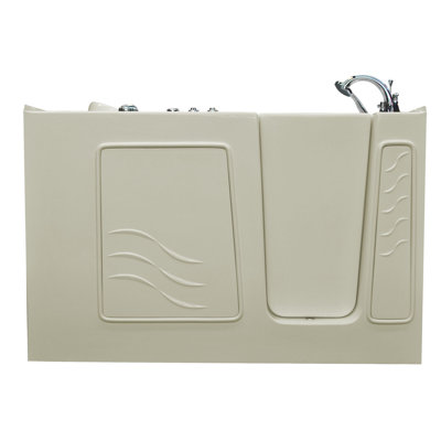 Tucson 60'' x 30'' Whirlpool Fiberglass Bathtub with Faucet