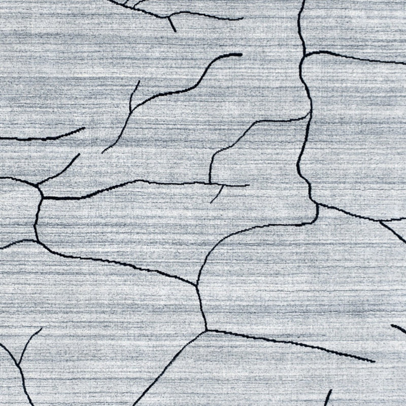 Tapis gris et noir tissé à la main 5 pi x 8 pi
