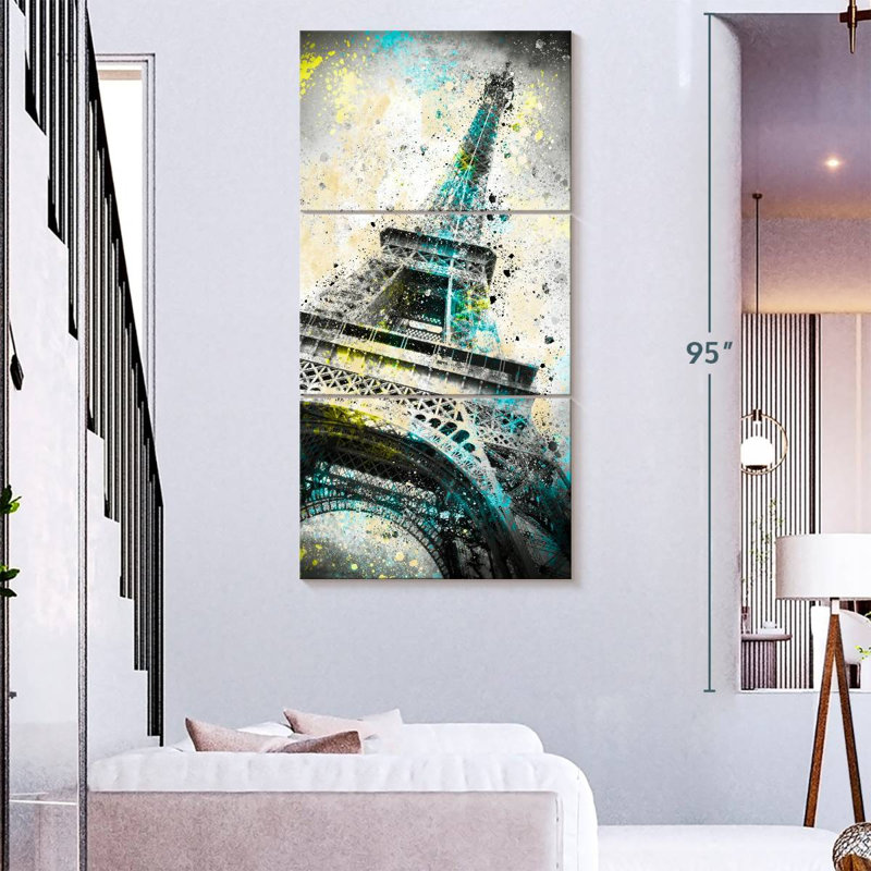 Eiffel Tower Splash, 80" H x 39" W