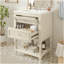 Meuble-lavabo de 24 po au design rétro avec lavabo en céramique et tablette ouverte, idéal pour un rangement élégant et fonctionnel-531291470