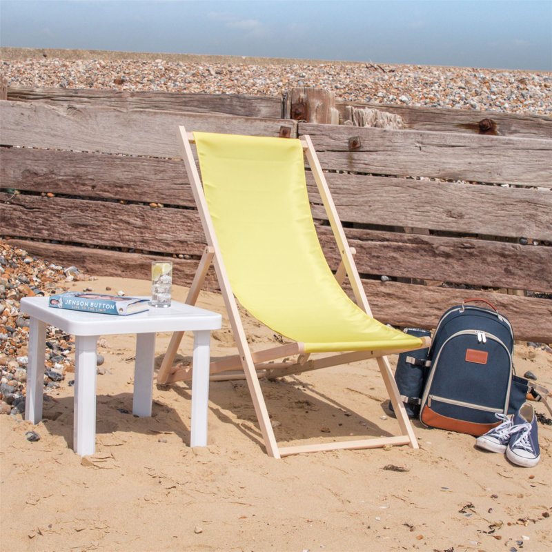 Folding Deck Chair, Yellow