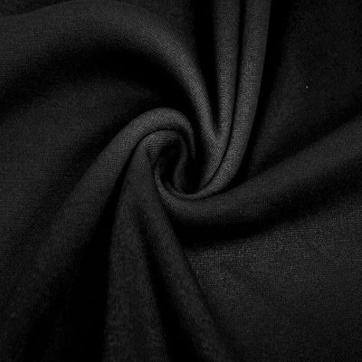 Black Sweatshirt Fleece Fabric by the Yard, Soft Cotton Blend 60 Inch Wide Brushed Knit for Hoodies, Joggers, Loungewear & Sewing