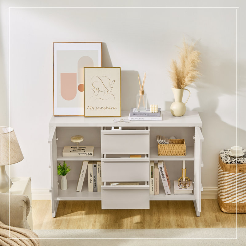 Logan avec 2 portes et 3 tiroirs, White