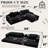 Oversize Cloud Sectional Couch, L-Shape Sofa, Convertible Floor Sleeper Sofa Bed, No Assembly, Eight Pillows, 3-In-1, Magazine Bag, Right Facing, Corduroy-978068794