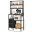  Kitchen Storage Rack With Power Outlet, 2 AC Outlets 2 USB Ports, Baker's Rack With 2 Drawers And 4 Hooks, Microwave Shelf-1444753639