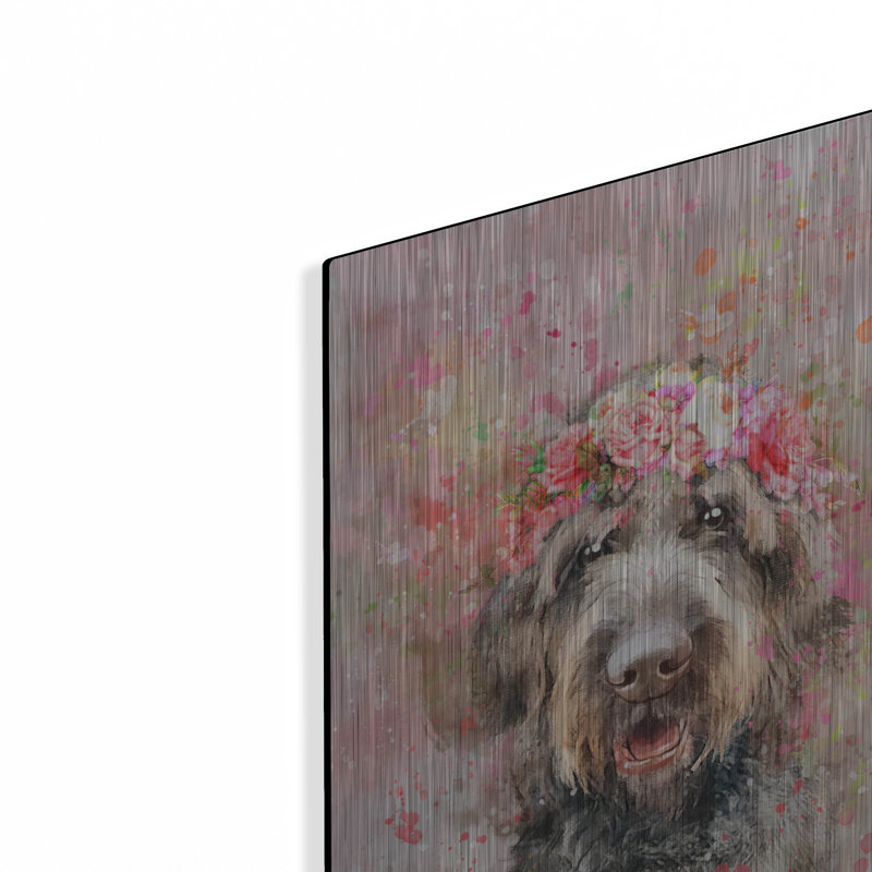 «Flower Crown Labradoodle» par Furbaby Affiliates, H 16 po x l 12 po