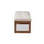 Banc rembourré en bois brun noyer Veronica-69474415