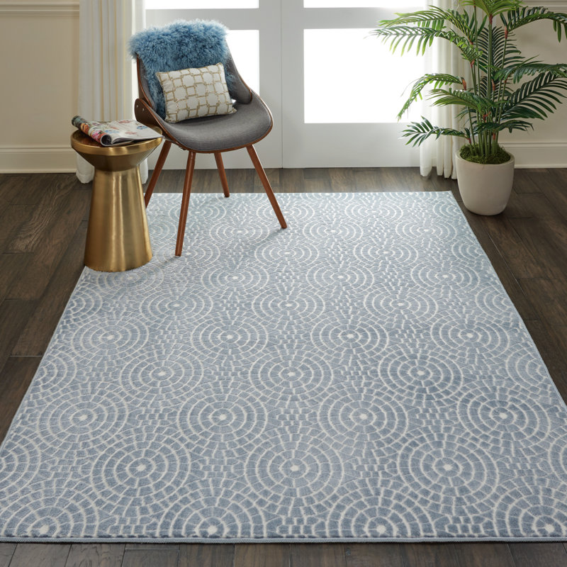 Geometric Indoor Rug, Rectangle 4' x 6'