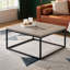 Tables basses robustes en MDF et en acier, décor industriel moderne pour la maison