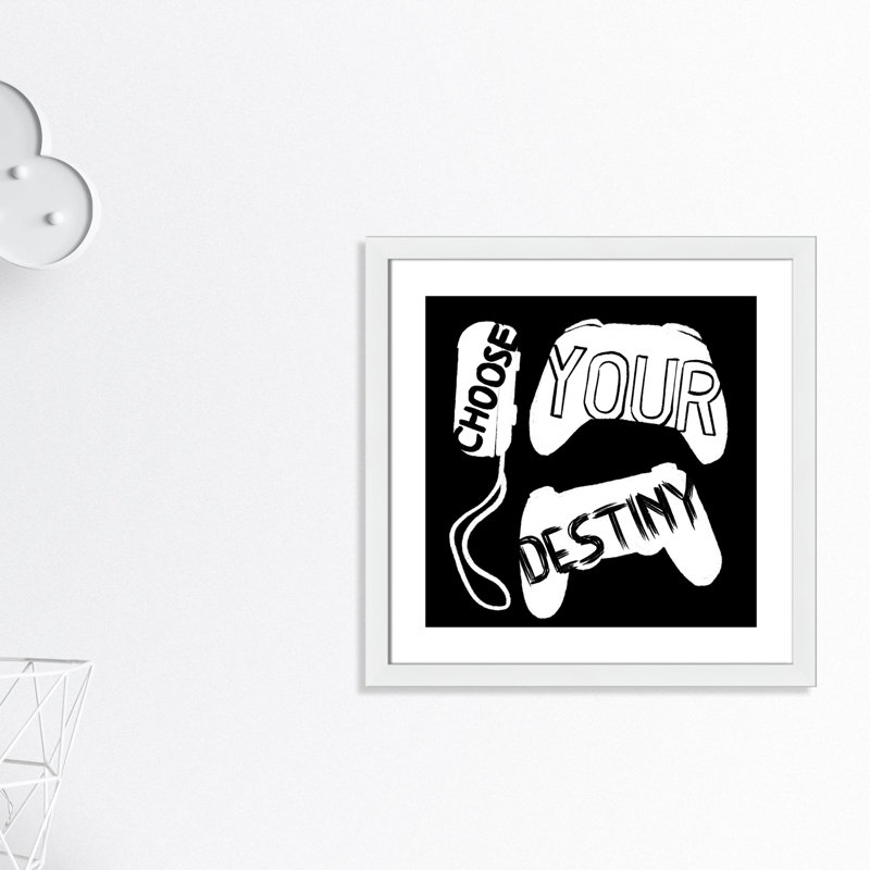 «Choisissez votre destinée», art encadré, H 22,5 po x l 22,5 po x P 0,63 po, Cadre blanc