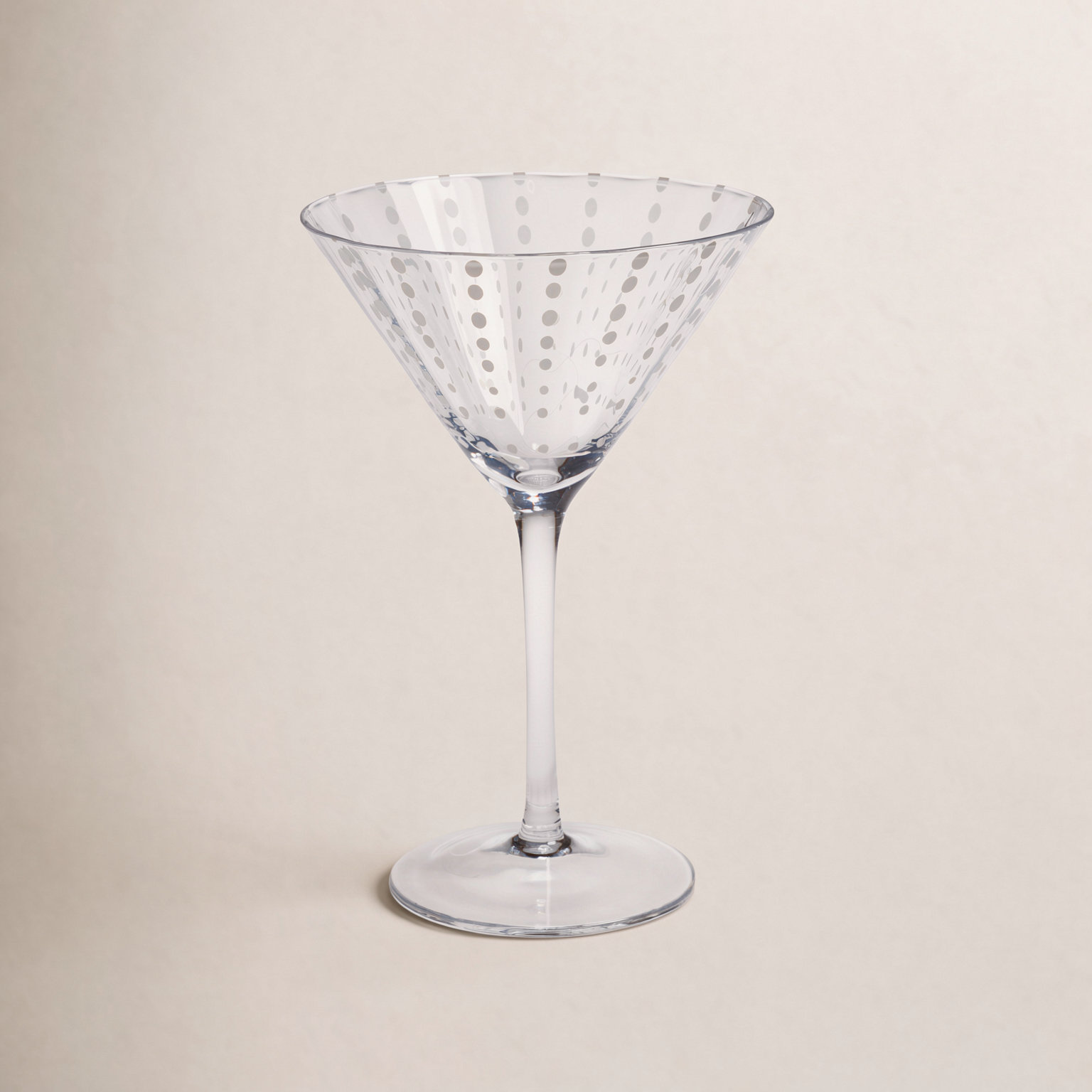 Jamesena Ribbed Martini Glass, Clear