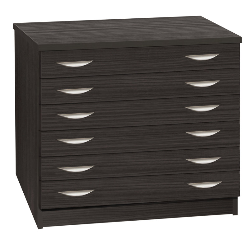 4 -Drawer Storage Cabinet, Black Havana