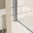 1/4" Tempered Clear Glass Shower Screen For Bathroom With Lovely Towel Bar - 3458 Style Magnetic-121166514