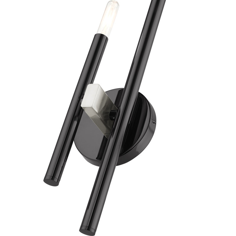 Armed Sconce, Black Chrome
