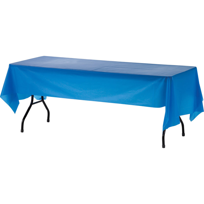 Nappe jetable en plastique basique, Bleu