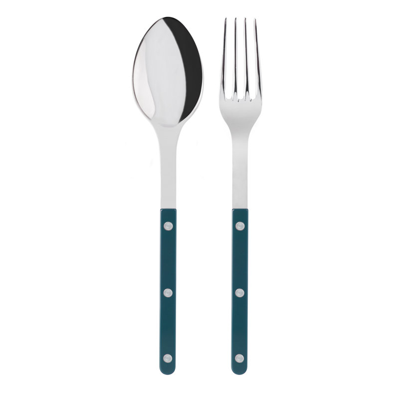Bistrot Solid 2 - Piece Flatware Set, Aquamarine