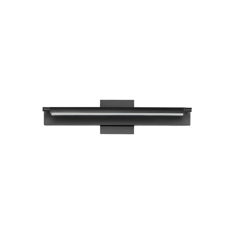 Delica LED Flush Mounted Sconce, Matte Black, 4.75" H x 20.25" W x 6" D