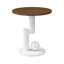Ensemble de 2 tables basses gigognes ovales et rondes avec rangement pour salon-724405350-728099518
