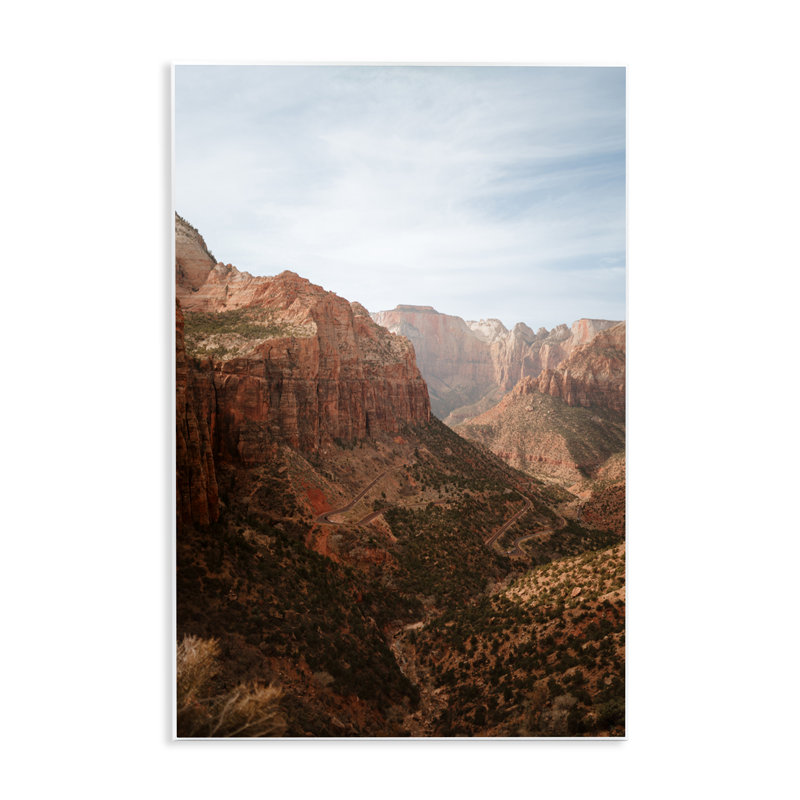 Plaque murale à couper le souffle vue Zion Canyon, design par Jade Sharp Photo, H 15 po x l 10 po