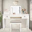 Bureau de coiffeuse en miroir avec tiroirs